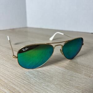 Ray-Ban RB3025 Aviator Large Metal Sunglasses FRAMES ONLY 55-14-135 Gold White